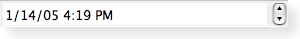 Screenshot of a Macintosh style date time editing widget