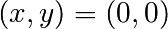 (x, y) = (0, 0)